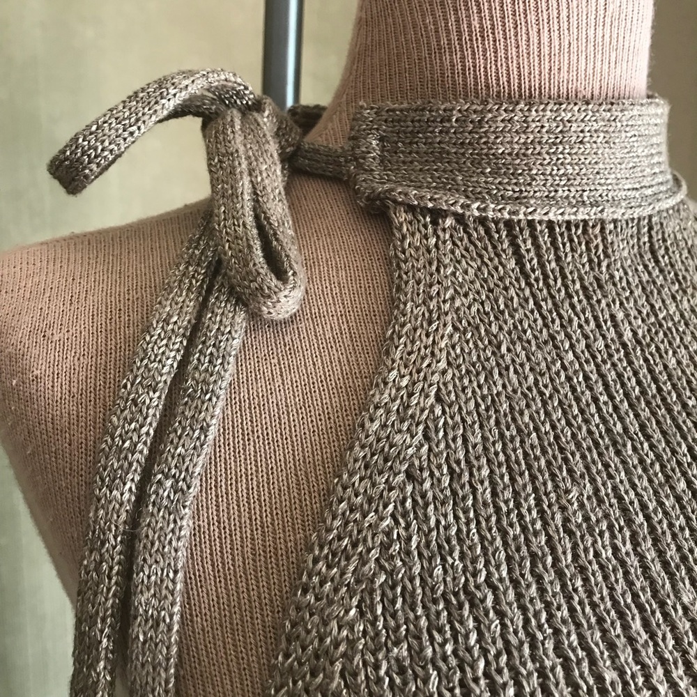 SOLD Zara Knit Tie Neck  Halter - Picture 5 of 8